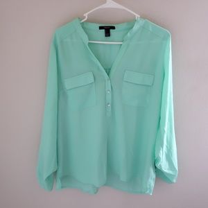 Forever 21 Long Sleeve Button Up Blouse